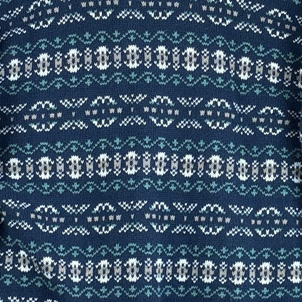 Vintage 90s Jantzen Loose-Fit Size Large Grandpa Sweater Cottagecore Navy Blue